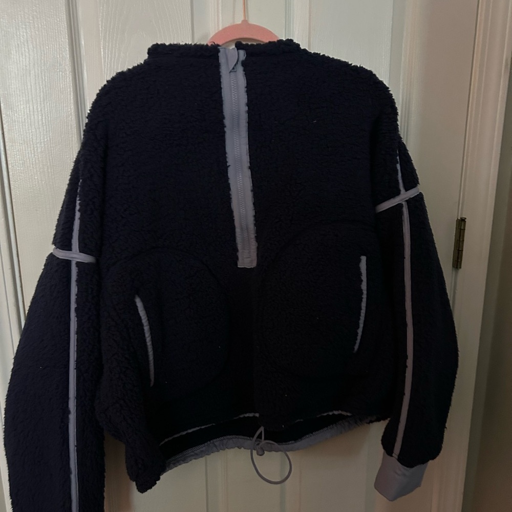 Black and Gray Fleece Jacket